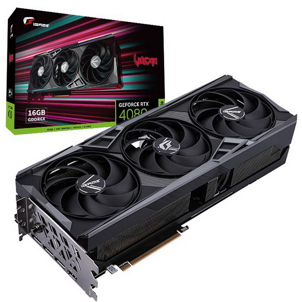 RTX 4080 16GB Vulcan OC-V - Видеокарта Colorful RTX4080 16GB iGame Vulcan  OC-V GDDR6X 256bit HDMI 3xDP {4}