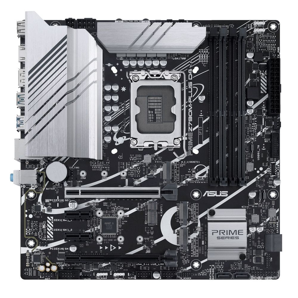 90MB1D20-M0EAY0 - Материнская плата ASUS PRIME Z790M-PLUS D4  /LGA1700,Z790,USB3.2 GEN 2,MB (90MB1D20-M0EAY0) /LGA1700,Z790,USB3.2 GEN  2,MB (90MB1D20-M0EAY0)