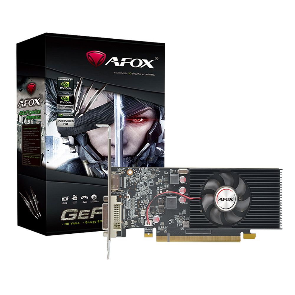 AF1030-4096D4L5 - Видеокарта Afox GT1030 4GB DDR4 64Bit DVI HDMI LP Single  Fan