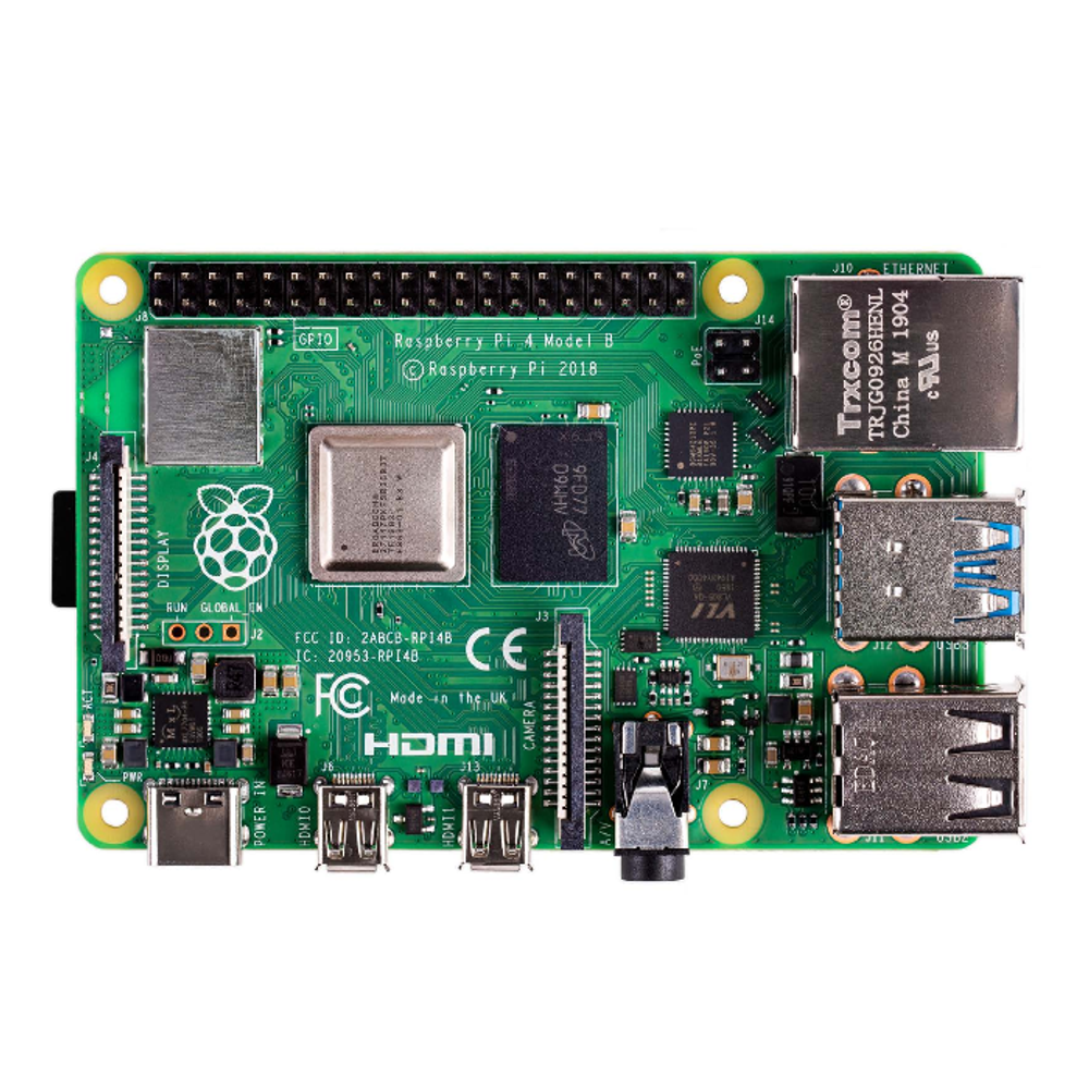 RA545 - Одноплатный компьютер Raspberry Pi Raspberry Pi 4 Model B (RA545)  Retail, 4GB RAM, Broadcom BCM2711 Quad core Cortex-A72 (ARM v8) 64-bit SoC  @ 1.5GHz CPU, WiFi, Bluetooth, 40-pin GPIO, 2x