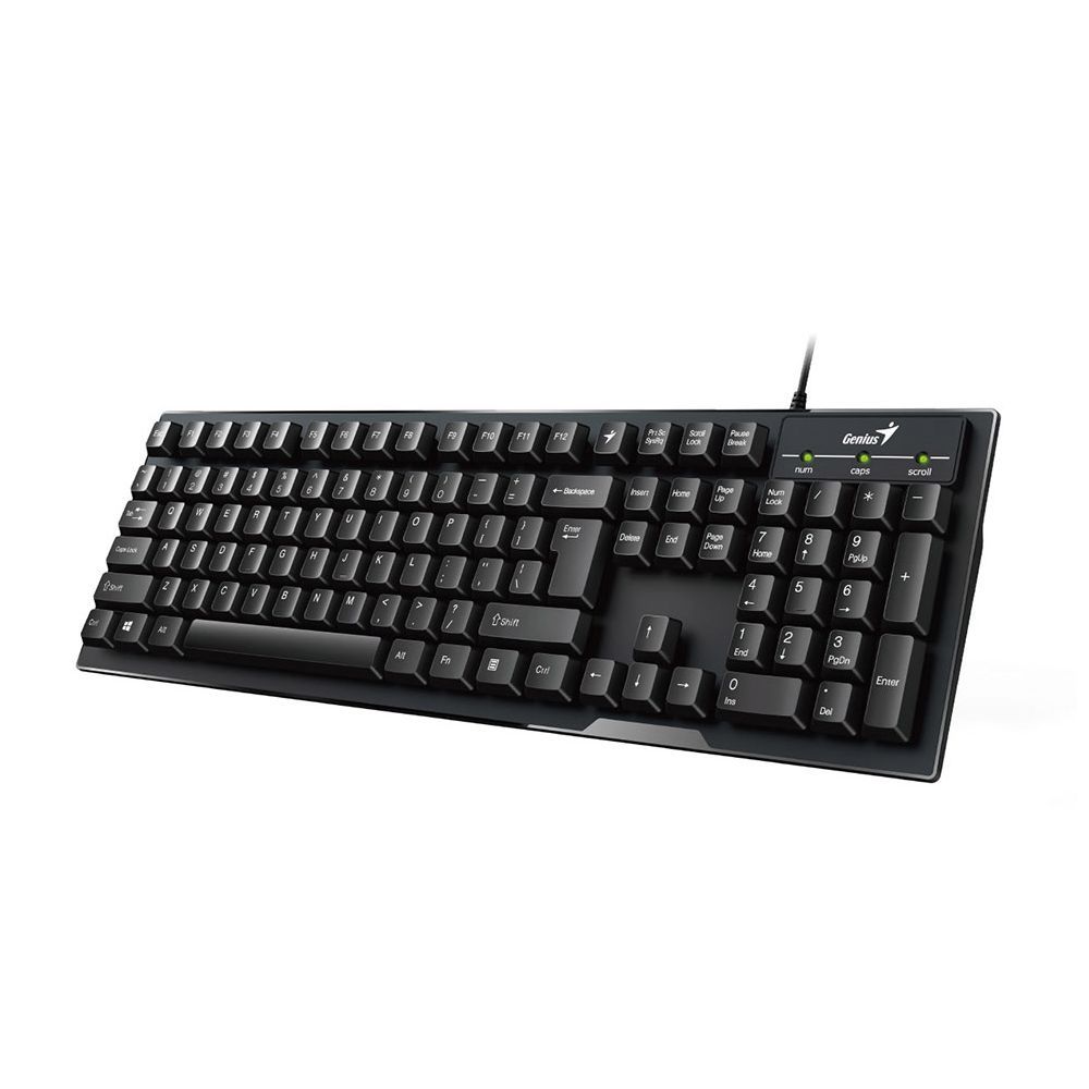 31300007402 - Клавиатура Genius Smart KB-102 Black |31300007402| черная,  офисная, программируемая с технологией SmartGenius, 105 клавиш с защитой от  влаги, USB 2.0, кабель 1.5 м