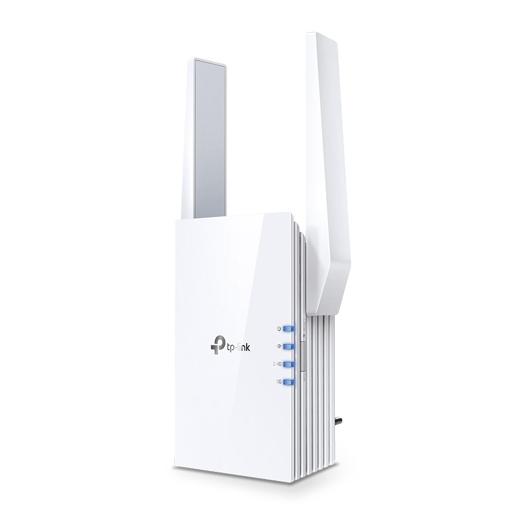 RE605X - Усилитель Wi-Fi сигнала TP-LINK RE605X AX1800 Двухдиапазонный,  1201 Мбит/с на 5 ГГц, 574 Мбит/с на 2,4 ГГц, поддержка стандарта 802.11ax ( Wi-Fi 6), 2 внешние антенны, 1 гигабитный порт (030582) {24}