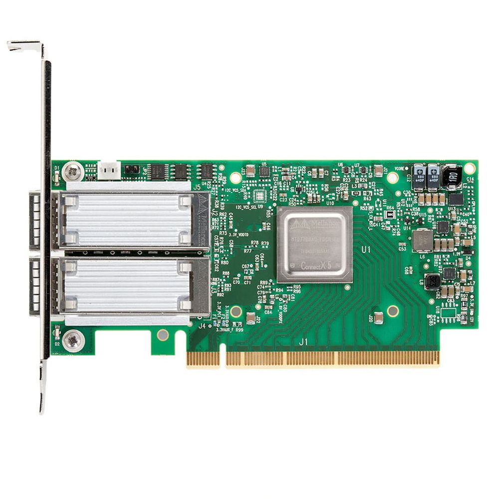 MCX516A-CDAT - Сетевой адаптер Mellanox MCX516A-CDAT ConnectX-5 EN Network  Interface Card 100 GbE Dual-Port QSFP28 PCIe4.0 x16 Tall Bracket ROHS R6  (480399) {20}