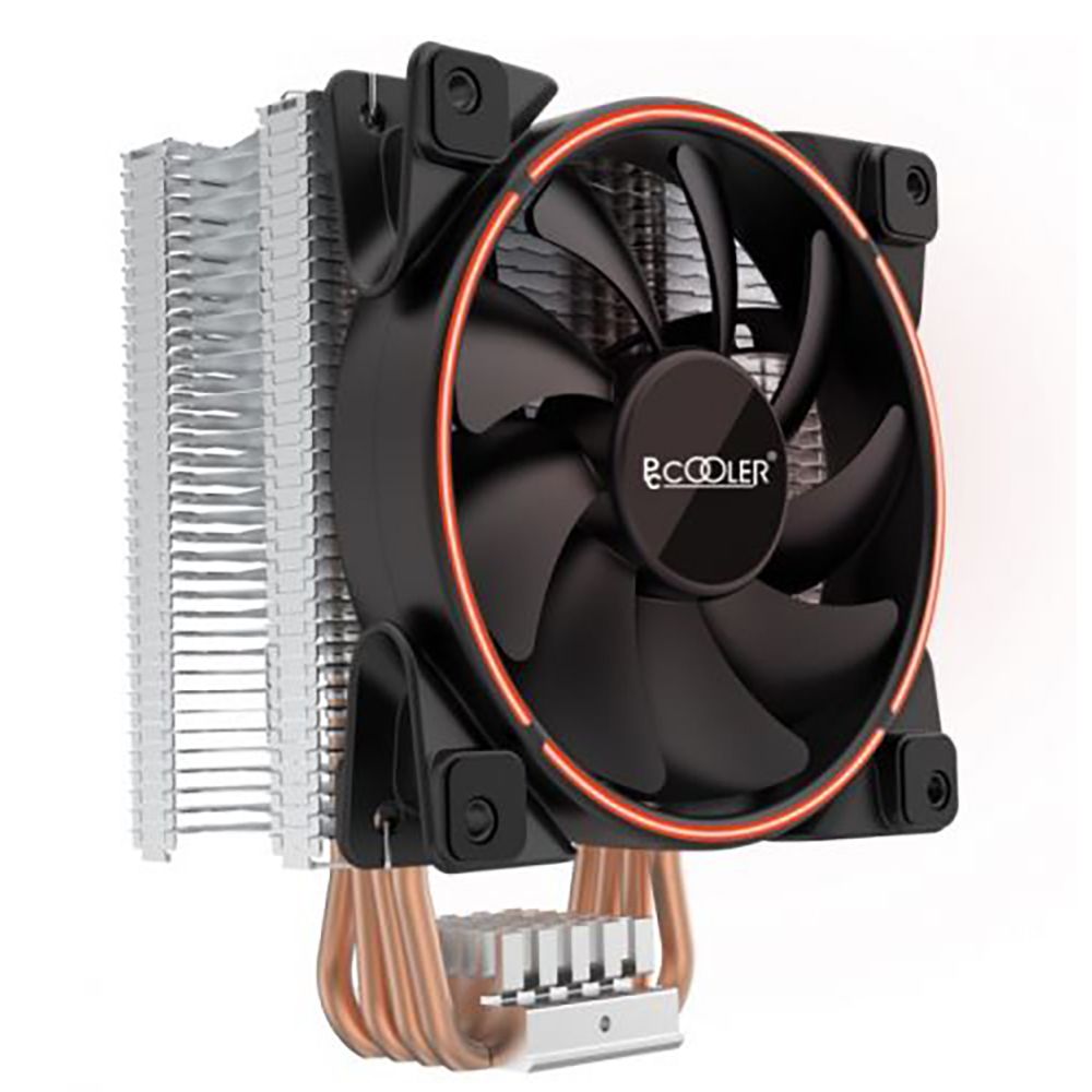 GI-X4R V2 - Вентилятор PCCooler PCCooler GI-X4R V2 Кулер  S775/115X/20XX/AM2/AM3/AM4 (TDP 145W, 120mm PWM SilentPro Red LED FAN, 4  тепловые трубки 6мм, 1000-1800RPM, 26.5dBa) {24} (111641)