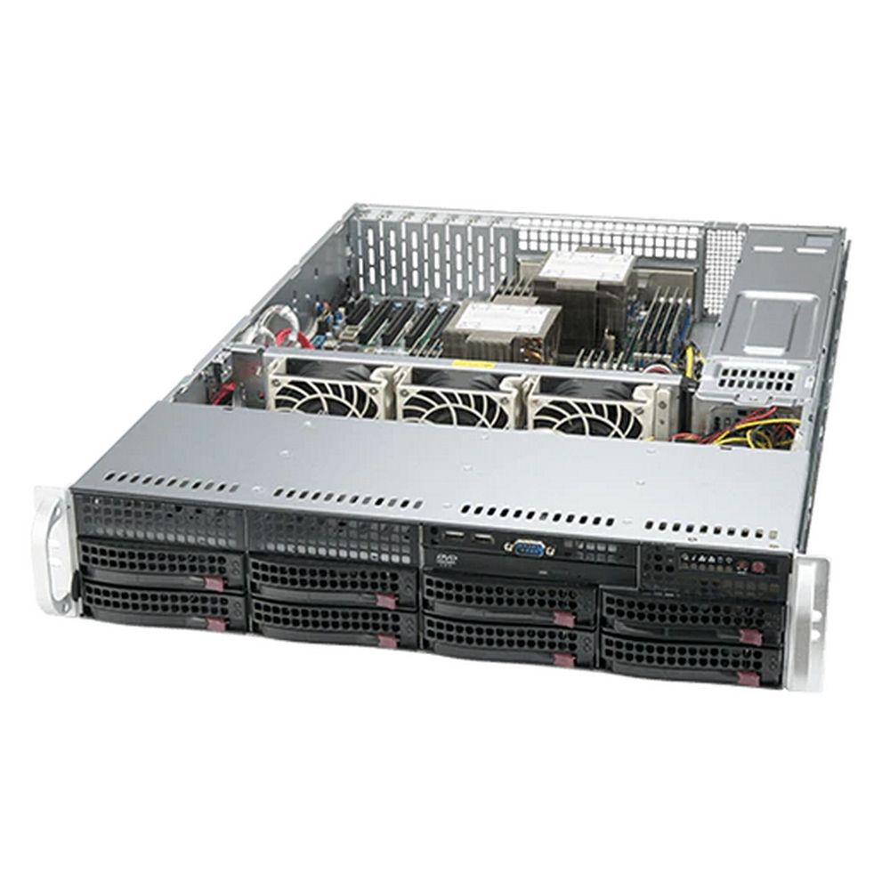 SYS-620P-TR - Платформа системного блока SuperMicro SYS-620P-TR 2U,  2xLGA4189 (up to 270W), iC621A (X12DPi-N6), 16xDDR4, up to 8x3.5 SAS/SATA,  4x PCIE 4.0x16 LP, 2x PCIE 4.0x8 LP, 2x 1000Base-T (i350), OOB, 2x