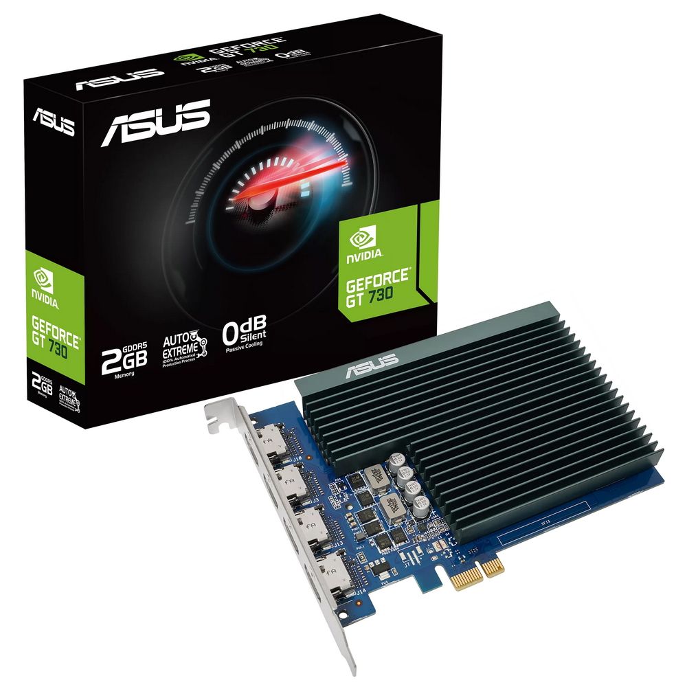 90YV0H20-M0NA00 - Видеокарта ASUS GT730-4H-SL-2GD5 2GB GDDR5 64bit 4xHDMI  (369417) {20}