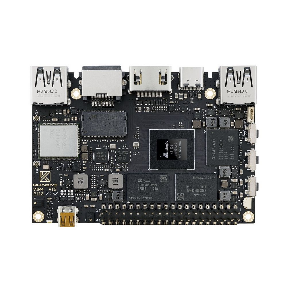 KVIM4-001 - Одноплатный компьютер Khadas VIM4 ARM Cortex-A73 4-Core +  Cortex-A53 4-Core Amlogic A311D2 2.2GHz 8+32GB