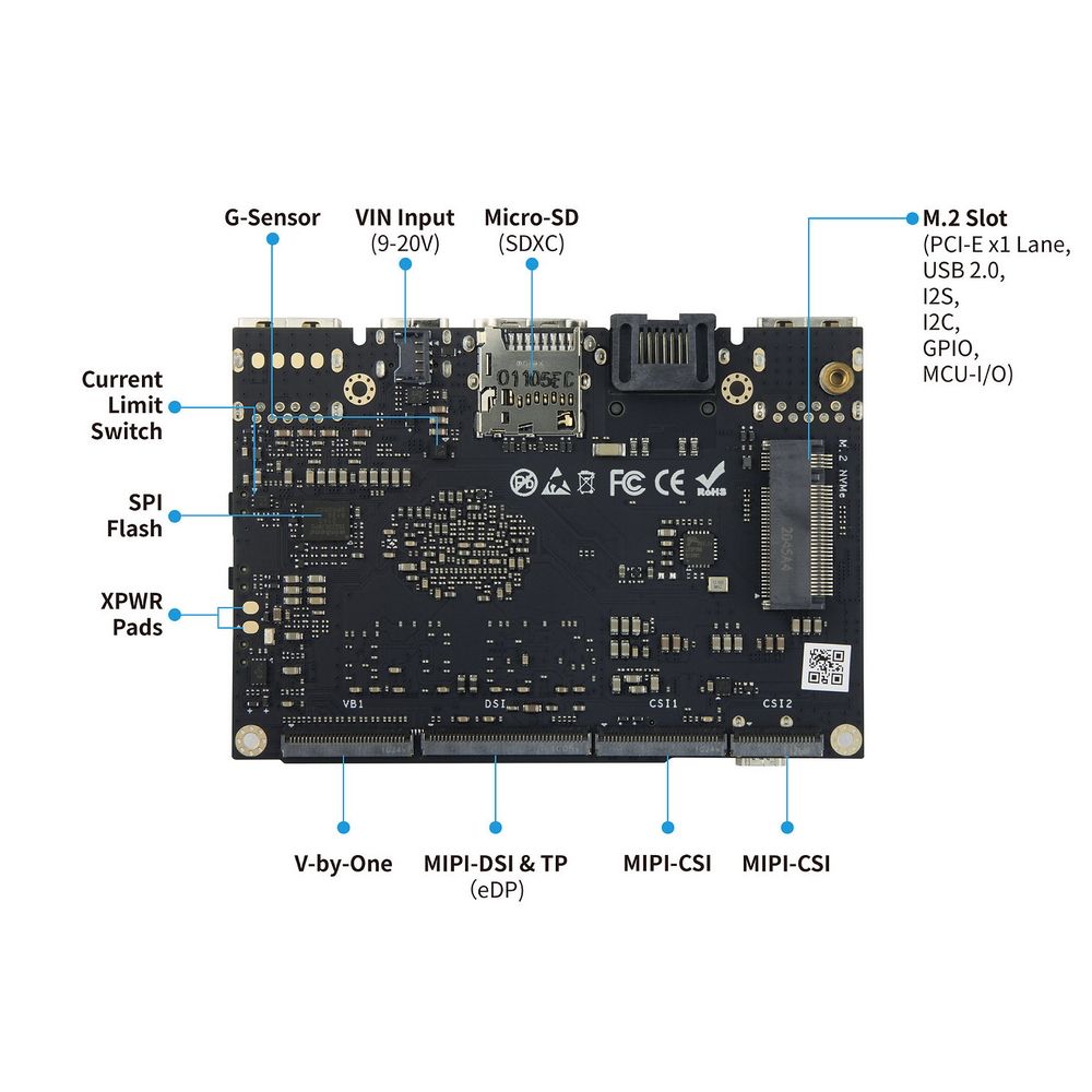 KVIM4-001 - Одноплатный компьютер Khadas VIM4 ARM Cortex-A73 4-Core +  Cortex-A53 4-Core Amlogic A311D2 2.2GHz 8+32GB