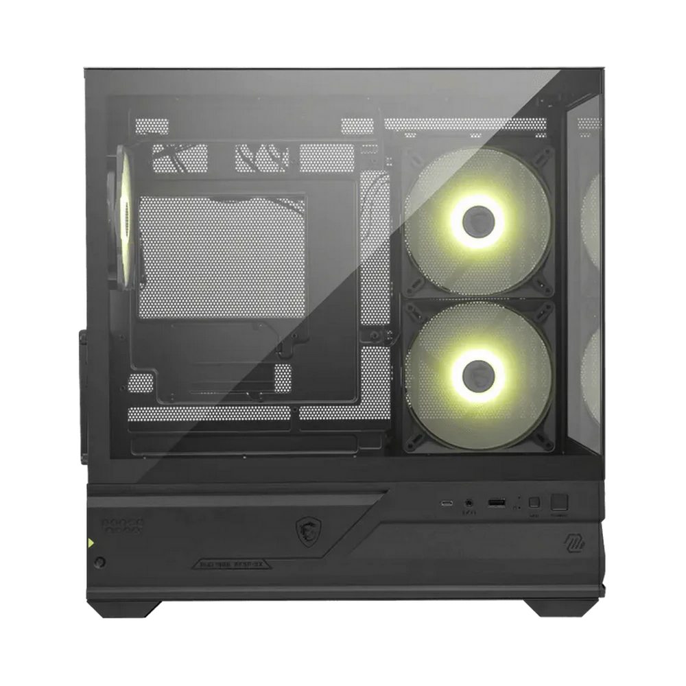 Корпус для ПК MSI MAG Pano M110R , Micro-ATX, 1xUSB 3.2 Gen 1, 1xUSB 3.2 Gen2x2 Type-C, 2x140mm, ARGB Reverse Blade Fan, 1x120mm ARGB Fan, ARGB+PWM Control Board, TG