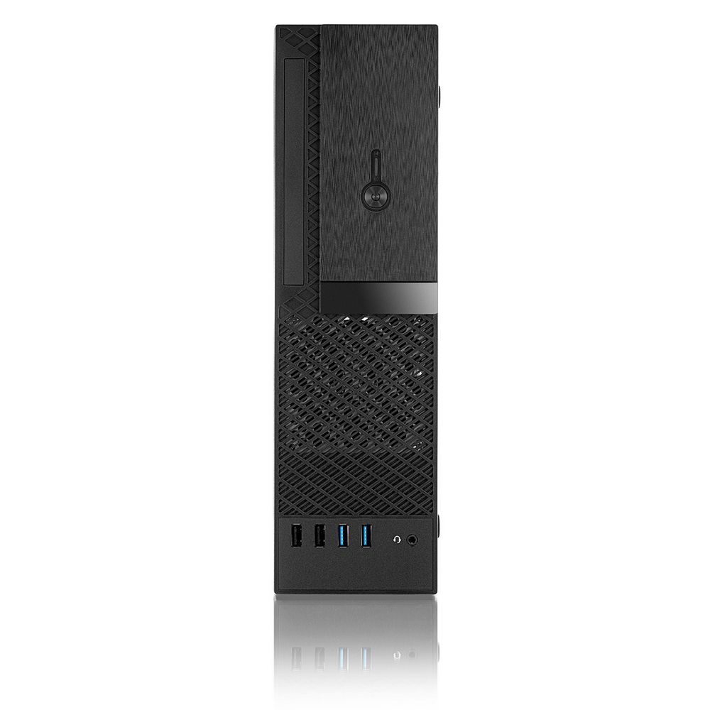 Корпус для ПК FoxLine FL-1001-TFX300S-U32C mATX case, black w/PSU TFX 300W, w/2xUSB2.0+2xUSB3.0+1xType-C (USB2.0),w/1xcombo audio, w/pwr cord, w/ 8cm FAN