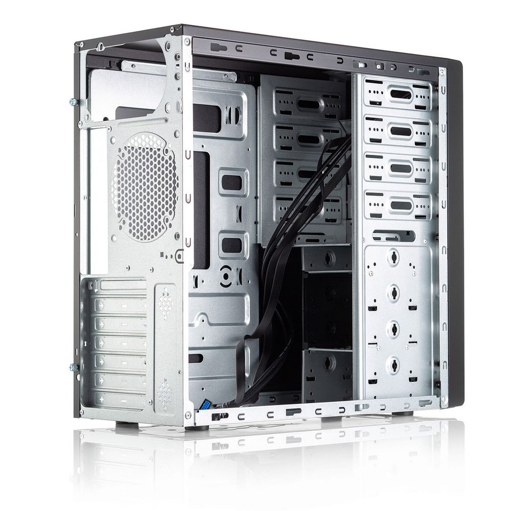 Корпус для ПК FoxLine FL-886-U3C ATX case, black w/o PSU, w/1xUSB2.0+1xUSB3.0+1xType-C, w/o pwr cord, w/oFAN