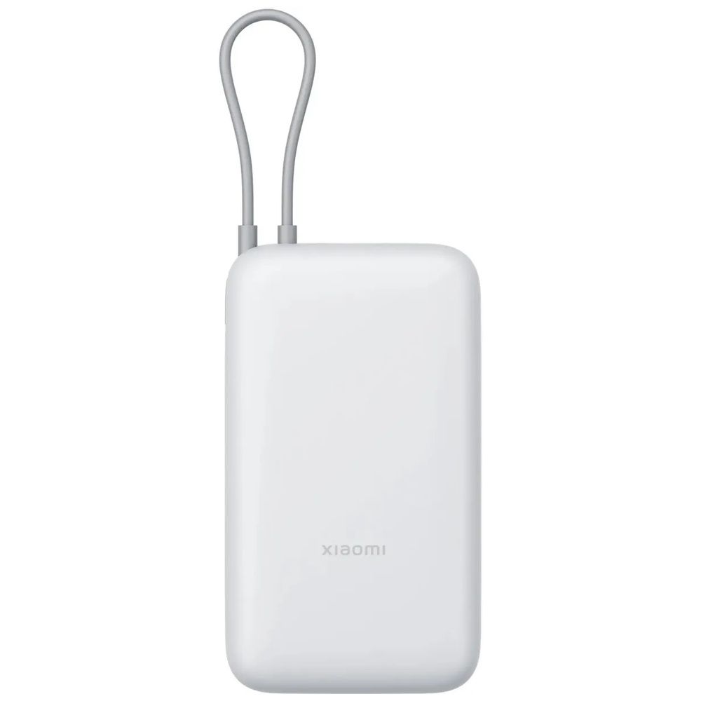 Внешний аккумулятор с встроенным кабелем Xiaomi Power Bank 20000mAh (Integrated Cable) GL Light Gray (BHR9738GL)