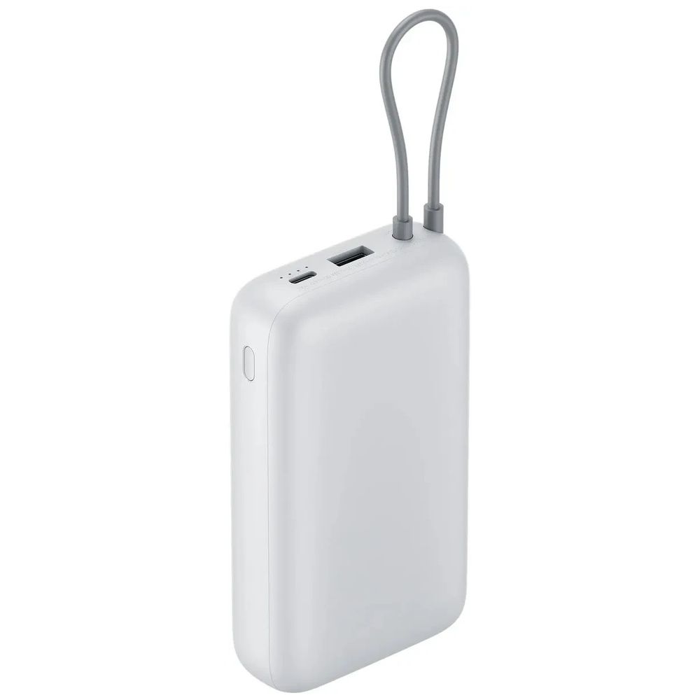 Внешний аккумулятор с встроенным кабелем Xiaomi Power Bank 20000mAh (Integrated Cable) GL Light Gray (BHR9738GL)