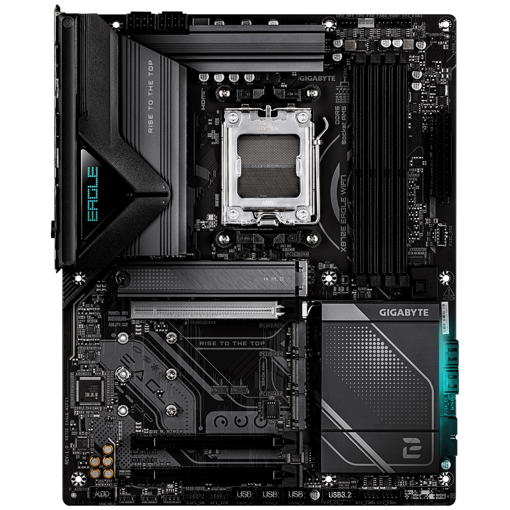 Материнская плата Gigabyte X870E EAGLE WIFI7 X870, AM5, 4xDDR5, 3*PCI-Ex16, 4*M.2, 1*TypeC, 2*USB3.2Gen2, 8*USB3.2Gen1, 8*USB2.0, 4*SATA3.0, 5G, 2*Type-C(DP), HDMI, ATX, RTL