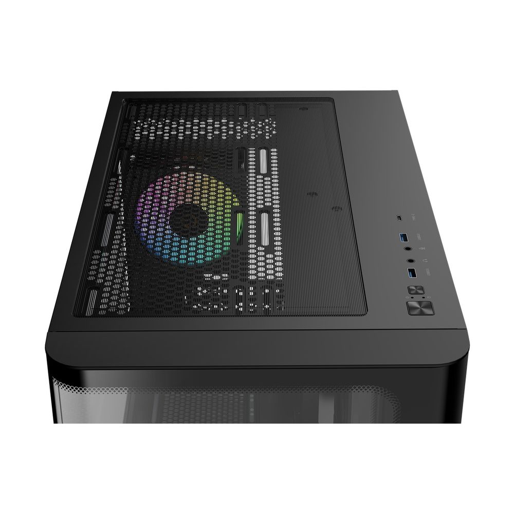 Корпус для ПК Ocypus Iota-C70-BKD400CD-GL Case Iota C70 BK Curve ARGB Digital ATX / win / black /