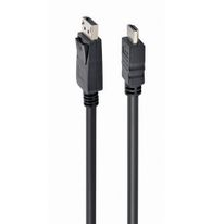 Кабель Cablexpert Кабель DisplayPort->HDMI Cablexpert CC-DP-HDMI-1M 1м, 20M/19M, черный, экран, пакет (CC-DP-HDMI-1M) (079990) {100}