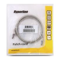 Кабель Hyperline Hyperline PC-LPM-STP-RJ45-RJ45-C6-1M-LSZH-GY Патч-корд U/FTP, экранированный, Cat.6 (100% Fluke Component Tested), LSZH, 1м, серый (010803)