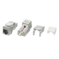 Аксессуары Hyperline Hyperline KJ9-8P8C-C5e-90-SH-F-WH Вставка Keystone Jack RJ-45 (8P8C), категория 5e, экранированная ( RJ-45 (8P8C), категория 5e, экранированная (090416)