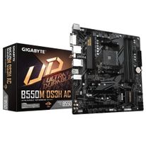 Материнская плата Gigabyte B550M DS3H AC, Socket AM4, AMD A520, 4xDDR4-3200, DVI-D+HDMI, 2xPCI-Ex16, 1xPCI-Ex1, 4xSATA3(RAID 0/1/10), 2xM.2, 8 Ch Audio, GLan, WiFi, (4+2)xUSB2.0, (4+2)xUSB3.2, 1xPS/2, mATX, RTL {10}