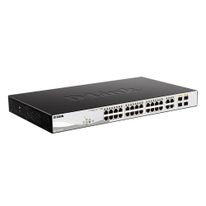 Коммутатор D-Link DGS-1210-28P/F5A Настраиваемый L2 коммутатор с 24 портами 10/100/1000Base-T и 4 комбо-портами 100/1000Base-T/SFP (24 порта PoE 802.3af/at, PoE-бюджет 193 Вт)