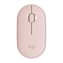 Мышь беспроводная Logitech Pebble M350 Pink розовая, оптическая, 1000dpi, 2.4GHz, USB-ресивер, бесшумная, под обе руки