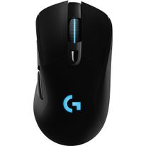 Мышь игровая Logitech G703 Lightspeed черная, сенсор 100-25600dpi (Hero25K), беспроводная 2.4GHz + USB 1,8м, 5 программируемых кнопок + колесо прокрутки, RGB-подсветка, под правую руку