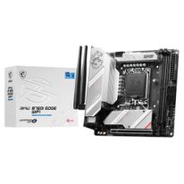 Материнская плата MSI MPG B760I EDGE WIFI B760, LGA1700, 2*DDR5, 1*PCIEx16, 2*M.2, 2*TypeC, 1*USB3.2Gen2, 6*USB3.2Gen1, 4*USB2.0, 4*SATA3.0, 2.5G, DP, HDMI, Mini-ITX, RTL