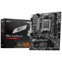 Материнская плата MSI PRO A620M-E A620, AM5, 2*DDR5, 1*PCIEx16, 1*PCIEx1, 1*M.2, 6*USB3.2Gen1, 6*USB2.0, 4*SATA3.0, 1G, VGA, HDMI, M-ATX, RTL