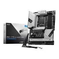 Материнская плата MSI PRO Z790-A MAX WIFI Z790, LGA1700, 4*DDR5, 3*PCIEx16, 1*PCIEx1, 4*M.2, 2*TypeC, 3*USB3.2Gen2, 4*USB3.2Gen1, 6*USB2.0, 6*SATA3.0, 2.5G, DP, HDMI, ATX, RTL