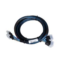 Кабель Amphenol RSL74-7657 Slimline SASx8 (SFF8654) -to- 2 SAS HD x4 (SFF8643 SAS Connections), 80CM, (аналог Broadcom 05-60003-00)