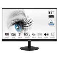 Монитор MSI PRO MP271A 27" Black (IPS, 1920x1080, D-Sub+HDMI+DP, 1 ms, 178°/178°, 300 cd/m, 1000:1 (100M:1), 100Hz, MM)