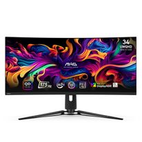 Монитор MSI MAG 341CQP QD-OLED 34.18" Black (QD-OLED, 3440x1440, HDMI+HDMI+DP+Type C, USB Hub, 0.03 ms, 178°/178°, 250 cd/m, 1500000:1, 175Hz, Curved)