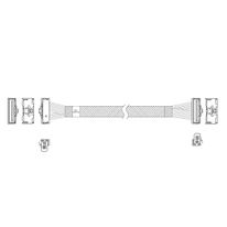 Кабель JPC P7323GB00800-1    Cable MCIO x8 74P (угловой Right Angle)  -TO-  MCIO x8 74P (угловой Right Angle) , 85 Ohm, L:80cm