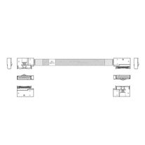 Кабель JPC P732FGB00800-1    Cable MCIO x8 74P (угловой Left Exit)  -TO-  MCIO x8 74P (угловой Left Exit) , 85 Ohm, L:80cm