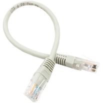 Кабель Cablexpert Патч-корд UTP Cablexpert PP10-0.25M   кат.5e, 0.25м, медь 26AWG (серый)