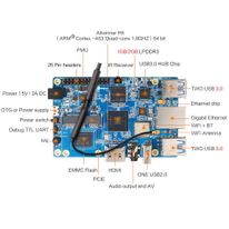 Одноплатный компьютер Orange Pi Orange Pi 3 H6 (2GB+8GB eMMC) (RD048) Quad-core 64-bit 1.8GHZ ARM Cortex™-A53with 2GB LPDDR3 (shared with GPU) with 8GB eMMC flash