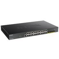 Коммутатор D-Link DGS-1250-28XMP/A1A L2 Smart Switch with 24 10/100/1000Base-T ports and 4 10GBase-X SFP+ ports (24 PoE ports 802.3af/802.3at (30 W), PoE Budget 370W), {5} (443008)