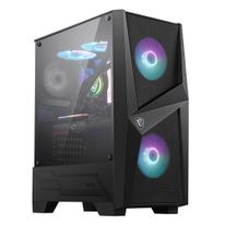 Корпус MSI MAG FORGE 100R Mid-Tower, ATX, 2xUSB 3.2, Audio I/O, 2x120mm ARGB Fan, 1x120mm black Fan, 6-ch Light controller, Front metal MESH, Up to 330mm GPU, Tempered Glass (676407)