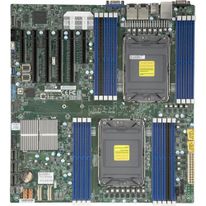 Материнская плата SuperMicro Материнская плата MBD-X12DPI-N6-B 3rd Gen Intel® Xeon® Scalable processors Dual Socket LGA-4189 (Socket P+) supported, CPU TDP supports Up to 270W TDP, 3 UPI up to 11.2 GT/s,Intel® C621A,Up to 4TB 3DS ECC RDIMM, DDR4-3200MHz, (441594)(incl. 1x I/O Shield MCP-260-00042-0N, 2x CPU carrier SKT-1205L-P4IC-FXC, 2x CBL-0044L)