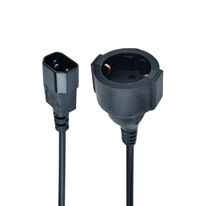 Кабель Cablexpert Кабель питания Cablexpert PC-SFC14M-01, 15 см, C14 - евророзетка (Schuko S23), 3*0.75 mm2, 10A (082860) (001473)