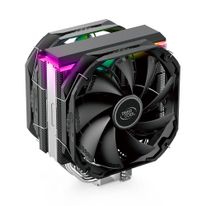 Вентилятор Deepcool AS500 PLUS RTL {6} (727071) (Height 164mm, 6mm x 5pcs, Fan 140mm*2, 500;1200RPM ±10%, < 29.2 dB(A), 4-pin PWM, TDP 220W, Screw, Socket AMD AM4, Intel LGA 2066/2011-v3/2011/1700/1200/115x) {8}