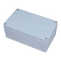 Корпус ACD XG387 Metal case IP65, 200*120*80mm, металлический, 3 отверстия (28 + 28 + 23мм) с резиновыми заглушками, цвет серебристый, совместим с Raspberry Pi 3B, 3B+, 4, Orange Pi {12}