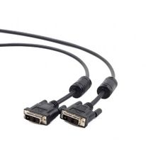 Кабель Cablexpert Кабель DVI-D single link Cablexpert CC-DVI-BK-6, 19M/19M, 1.8м, черный, экран, феррит.кольца, пакет {60} (081535)