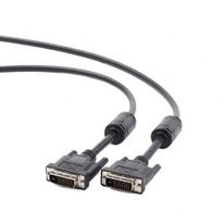 Кабель Cablexpert Кабель DVI-D dual link Cablexpert CC-DVI2-BK-6, 25M/25M, 1.8м, черный, экран, феррит.кольца, пакет {60} (081542)