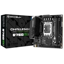 Материнская плата Maxsun MS-Challenger B760ITX D5 B760, LGA1700, 2*DDR5, 1*PCIEx16, 2*M.2, 1*TypeC, 4*USB3.2Gen1, 6*USB2.0, 4*SATA3.0, 2.5G, 1G, 2*DP, 2*HDMI, Mini-ITX, RTL