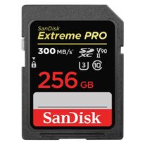 Карта памяти SanDisk Extreme PRO 256GB SDXC Memory Card up to 300MB/s, UHS-II, Class 10, U3, V90 