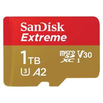 Карта памяти SanDisk Extreme microSD UHS I Card 1TB for 4K Video on Smartphones Action Cams & Drones 190MB/s Read, 130MB/s Write