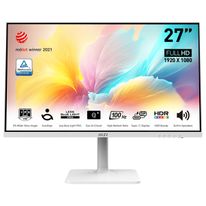 Монитор 27" MSI Modern MD2712PW White (IPS, 1920x1080, HDMI+Type C, 1 ms, 178°/178°, 300 cd/m, 1000:1 (100M:1), 100Hz)