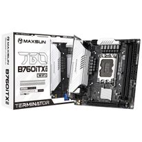 Материнская плата Maxsun MS-Terminator B760ITX D4 WIFI B760, LGA1700, 2*DDR4, 1*PCIEx16, 2*M.2, 2*TypeC, 6*USB3.2Gen1, 6*USB2.0, 4*SATA3.0, 2.5G, DP, HDMI, Mini-ITX, RTL