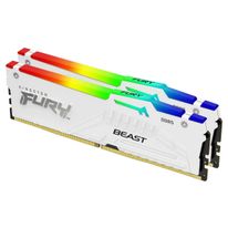 Комплект модулей памяти Kingston 64GB DDR5 6000 DIMM CL30 FURY Beast White RGB EXPO Non-ECC Unbuffered DIMM (Kit of 2) 2RX8 30-36-36 1.4V 288-pin 16Gbit